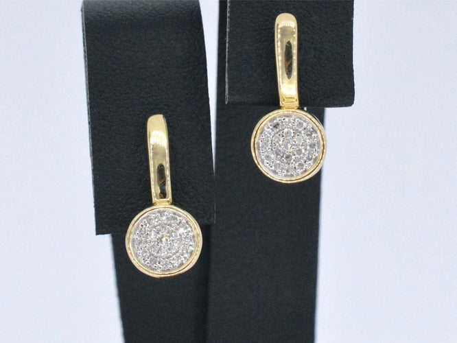Boucles d'oreilles Boucles d'oreilles en or 14 carats avec diamants 58 Facettes 2281