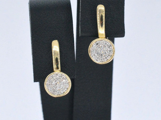 Boucles d'oreilles Boucles d'oreilles en or 14 carats avec diamants 58 Facettes 2281