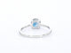 Bague 54 Bague en or blanc 14 carats avec topaze bleue 58 Facettes 2332