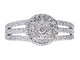 Bague 54 Bague entourage en or blanc 14 carats avec diamant 58 Facettes 2009
