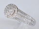 Bague 54 Bague entourage en or blanc 14 carats avec diamant 58 Facettes 2009