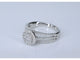 Bague 54 Bague entourage en or blanc 14 carats avec diamant 58 Facettes 2009