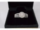 Bague 54 Bague entourage en or blanc 14 carats avec diamant 58 Facettes 2009