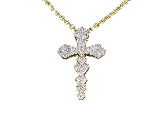 Pendentif Pendentif en or jaune 14 carats avec diamant 58 Facettes 2337