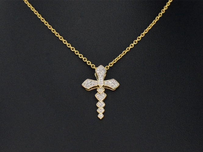 Pendentif Pendentif en or jaune 14 carats avec diamant 58 Facettes 2337