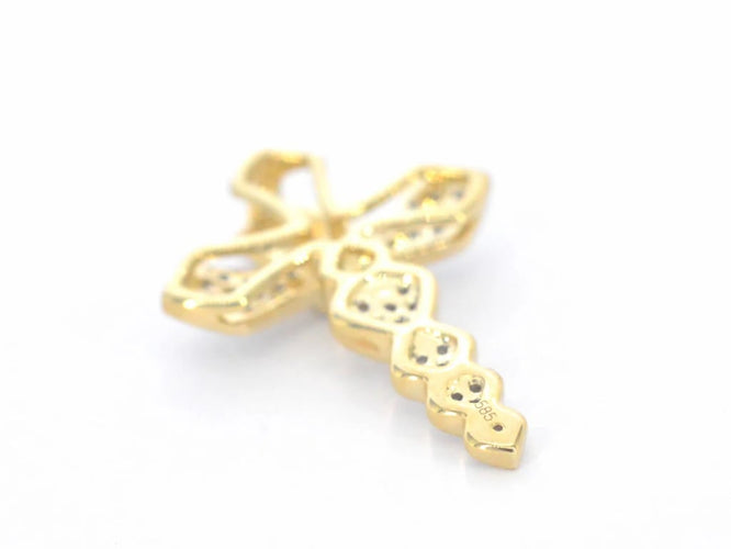 Pendentif Pendentif en or jaune 14 carats avec diamant 58 Facettes 2337