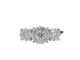 Bague 54 Bague trinité en or blanc 14 carats avec diamants 58 Facettes 2002