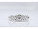 Bague 54 Bague trinité en or blanc 14 carats avec diamants 58 Facettes 2002