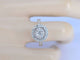 Bague 54 Bague d'entourage en or blanc 14 carats avec diamants 58 Facettes 2008