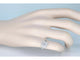 Bague 54 Bague d'entourage en or blanc 14 carats avec diamants 58 Facettes 2035