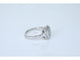 Bague 54 Bague d'entourage en or blanc 14 carats avec diamants 58 Facettes 2035