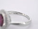 Bague 54 Bague entourage en or blanc 14 carats avec diamants et rubis 58 Facettes 2060