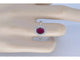 Bague 54 Bague entourage en or blanc 14 carats avec diamants et rubis 58 Facettes 2060