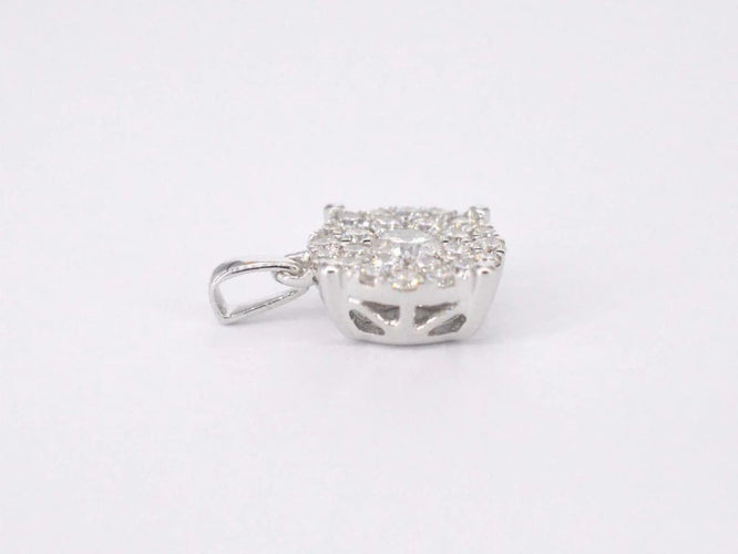 Pendentif Pendentif en or blanc 14 carats avec diamant taille brillant 58 Facettes 2080
