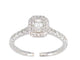 Bague 54 Bague entourage en or blanc et diamants 58 Facettes 2086