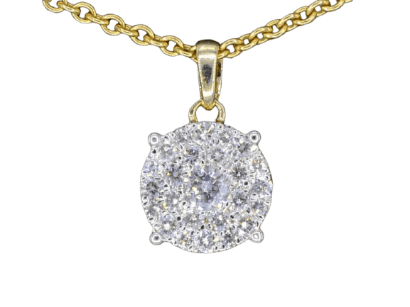 Pendentif Pendentif en or jaune et diamant taille brillant 58 Facettes 2081