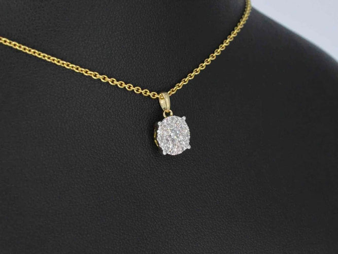 Pendentif Pendentif en or jaune 14 carats avec diamant taille brillant 58 Facettes 2081
