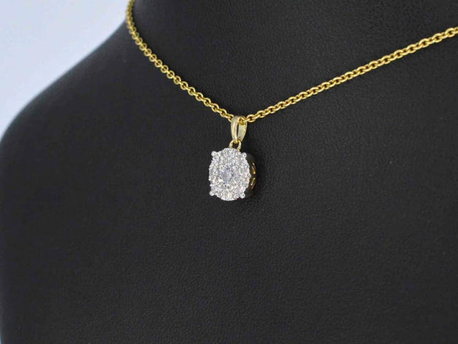 Pendentif Pendentif en or jaune 14 carats avec diamant taille brillant 58 Facettes 2081