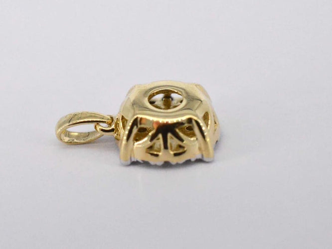 Pendentif Pendentif en or jaune 14 carats avec diamant taille brillant 58 Facettes 2081