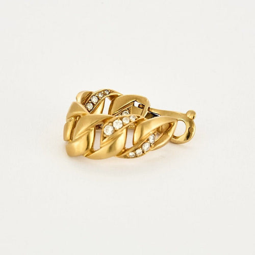 CARTIER - BERGAME - Boucles d'oreilles en or jaune et diamants