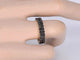 Bague 54 Bague d’éternité en or jaune 14 carats avec diamants noirs 58 Facettes 2211