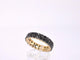 Bague 54 Bague d’éternité en or jaune 14 carats avec diamants noirs 58 Facettes 2211
