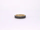 Bague 54 Bague d’éternité en or jaune 14 carats avec diamants noirs 58 Facettes 2211