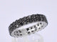 Bague 54 Bague d’éternité en or blanc 14 carats avec diamants noirs 58 Facettes 2210