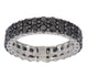Bague 54 Bague d’éternité en or blanc 14 carats avec diamants noirs 58 Facettes 2210