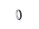 Bague 54 Bague d’éternité en or blanc 14 carats avec diamants noirs 58 Facettes 2210