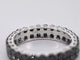 Bague 54 Bague d’éternité en or blanc 14 carats avec diamants noirs 58 Facettes 2210