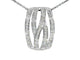 Pendentif Pendentif design en or blanc 18 carats avec diamants taille brillant 58 Facettes 2242