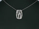Pendentif Pendentif design en or blanc 18 carats avec diamants taille brillant 58 Facettes 2242