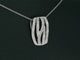 Pendentif Pendentif design en or blanc 18 carats avec diamants taille brillant 58 Facettes 2242