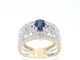 Bague 54 Bague en or 14 carats sertie de diamants et saphir 58 Facettes 2239