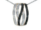 Pendentif Pendentif design en or rose 18 carats avec diamants blancs et noirs 58 Facettes 2245