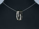 Pendentif Pendentif design en or rose 18 carats avec diamants blancs et noirs 58 Facettes 2245