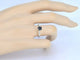 Bague 54 Bague en or blanc 14 carats avec diamant noir et diamants 58 Facettes 2222
