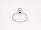 Bague 54 Bague en or blanc 14 carats avec diamant noir et diamants 58 Facettes 2222