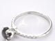 Bague 54 Bague en or blanc 14 carats avec diamant noir et diamants 58 Facettes 2222