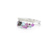 Bague 54 Bague en or blanc 14 carats avec diamants et pierres précieuses 58 Facettes 2317