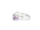 Bague 54 Bague en or blanc 14 carats avec diamants et pierres précieuses 58 Facettes 2317
