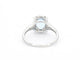 Bague 54 Bague en or blanc 14 carats avec diamants, topaze et saphir 58 Facettes 2322