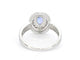 Bague 54 Bague en or blanc 14 carats avec diamants et tanzanite 58 Facettes 2325