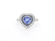 Bague 54 Bague en or blanc 14 carats avec diamants et tanzanite 58 Facettes 2326