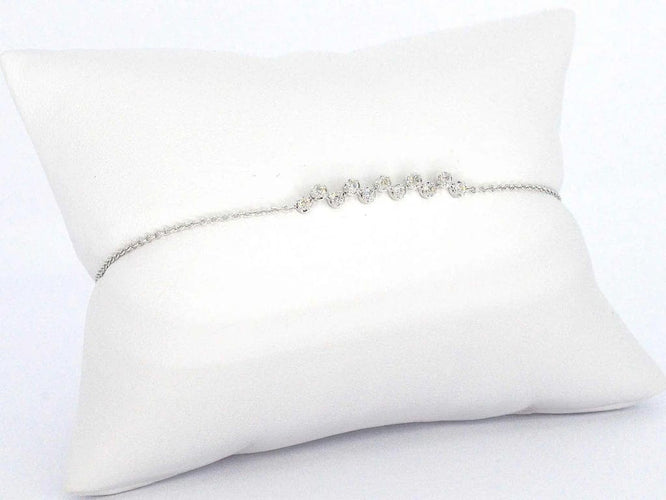 Bracelet Bracelet en or blanc 14 carats avec diamant 58 Facettes 2360