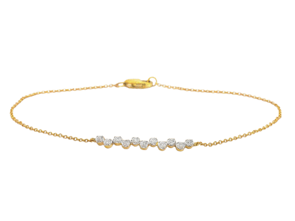 Bracelet Bracelet en or jaune 14 carats avec diamants 58 Facettes 2359