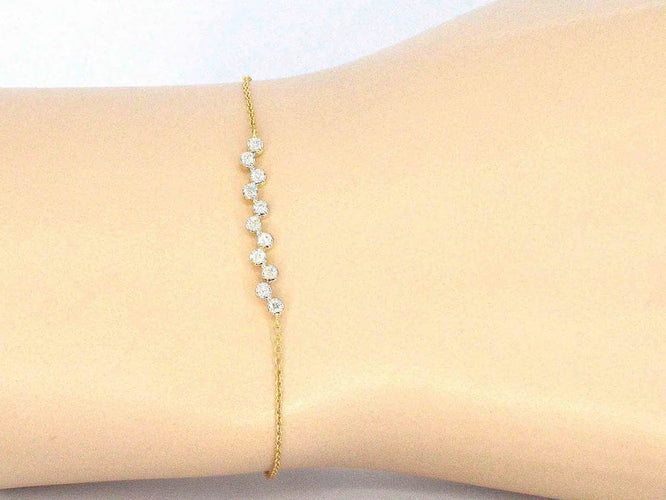 Bracelet Bracelet en or jaune 14 carats avec diamants 58 Facettes 2359