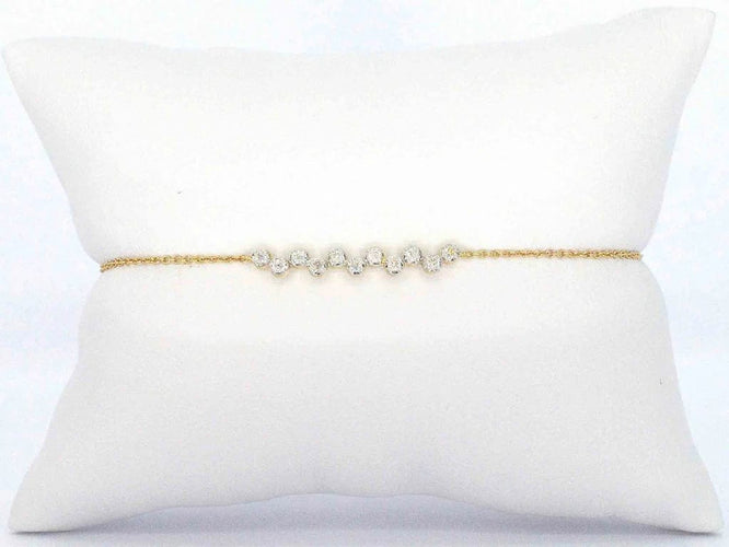 Bracelet Bracelet en or jaune 14 carats avec diamants 58 Facettes 2359
