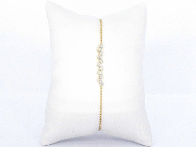 Bracelet Bracelet en or jaune 14 carats avec diamants 58 Facettes 2359